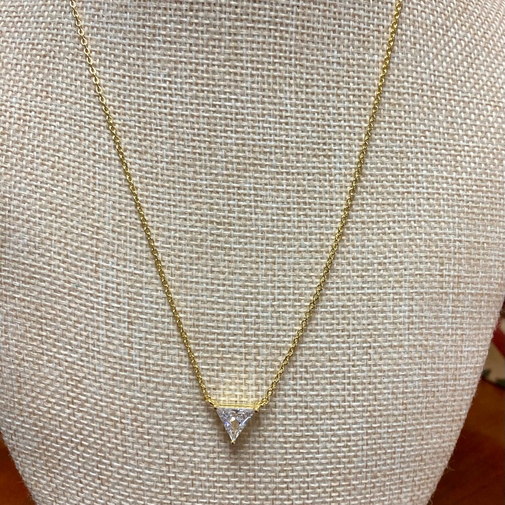 Park Lane Trillion Gold Triangle Pendant Necklace